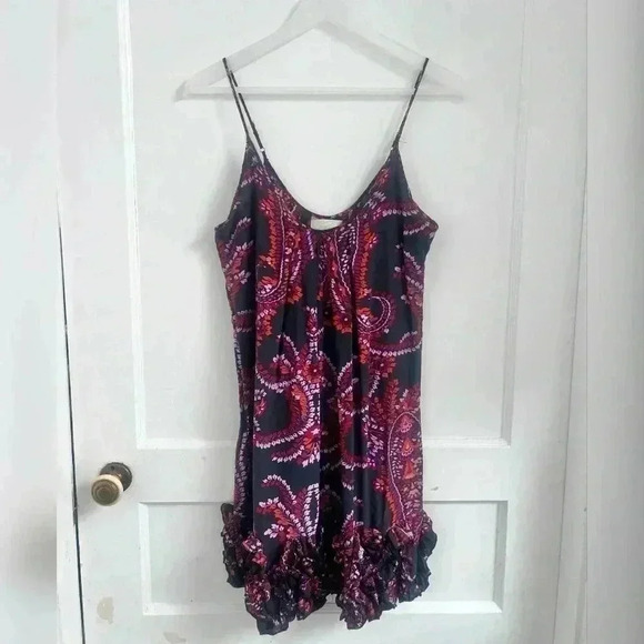 Haven Silk Floral Strapless Dress Formal Wedding Size Small Petite - Picture 1 of 3